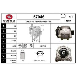 Alternátor EAI 57046