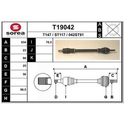 Hnací hriadeľ EAI T19042