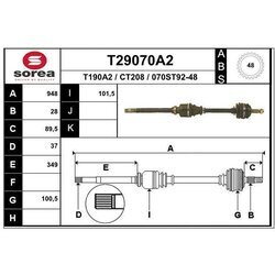 Hnací hriadeľ EAI T29070A2