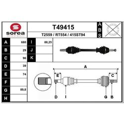 Hnací hriadeľ EAI T49415