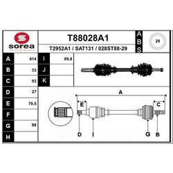 Hnací hriadeľ EAI T88028A1