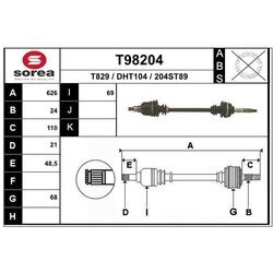 Hnací hriadeľ EAI T98204