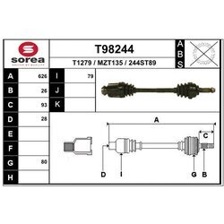 Hnací hriadeľ EAI T98244