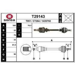 Hnací hriadeľ EAI T29143