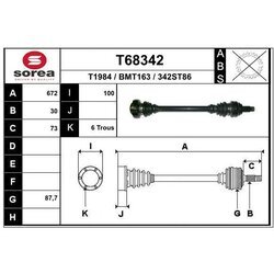 Hnací hriadeľ EAI T68342