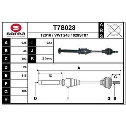 Hnací hriadeľ EAI T78028