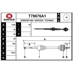 Hnací hriadeľ EAI T78676A1