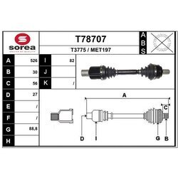 Hnací hriadeľ EAI T78707