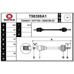 Hnací hriadeľ EAI T98388A1