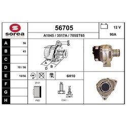 Alternátor EAI 56705