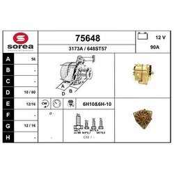 Alternátor EAI 75648