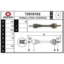 Hnací hriadeľ EAI T29107A2