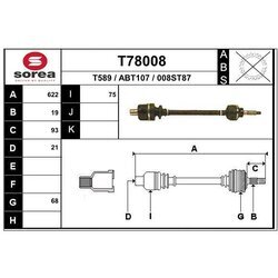 Hnací hriadeľ EAI T78008