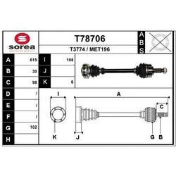 Hnací hriadeľ EAI T78706