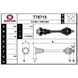 Hnací hriadeľ EAI T78715