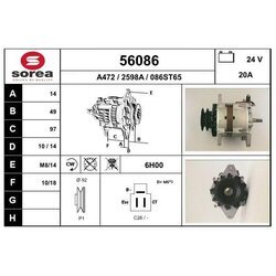 Alternátor EAI 56086