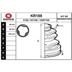 Manžeta hnacieho hriadeľa - opravná sada EAI KR188