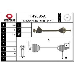 Hnací hriadeľ EAI T49085A