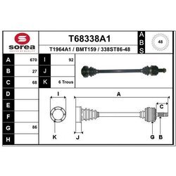 Hnací hriadeľ EAI T68338A1