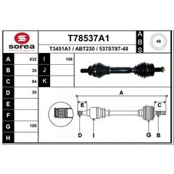 Hnací hriadeľ EAI T78537A1