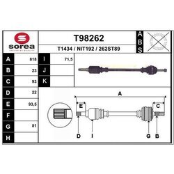 Hnací hriadeľ EAI T98262