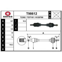 Hnací hriadeľ EAI T98612