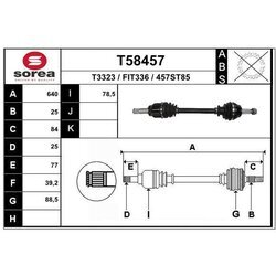 Hnací hriadeľ EAI T58457