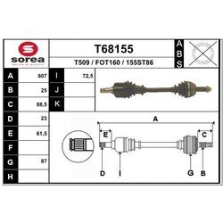 Hnací hriadeľ EAI T68155