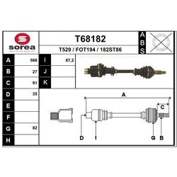 Hnací hriadeľ EAI T68182