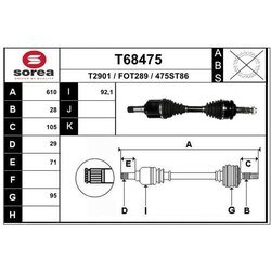 Hnací hriadeľ EAI T68475