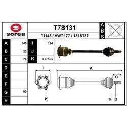 Hnací hriadeľ EAI T78131