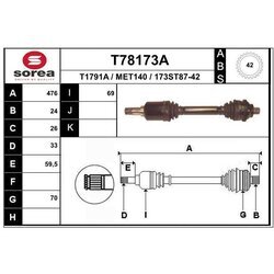 Hnací hriadeľ EAI T78173A