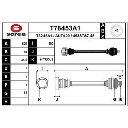 Hnací hriadeľ EAI T78453A1