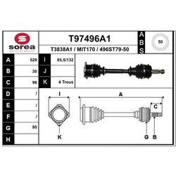 Hnací hriadeľ EAI T97496A1