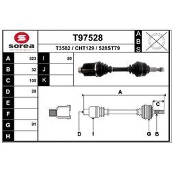 Hnací hriadeľ EAI T97528