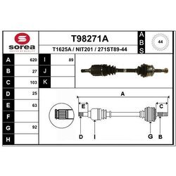 Hnací hriadeľ EAI T98271A