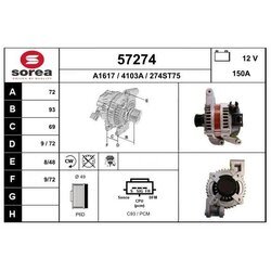 Alternátor EAI 57274