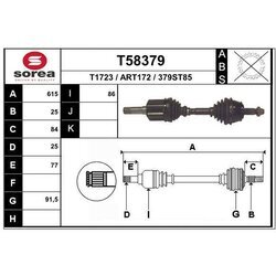 Hnací hriadeľ EAI T58379