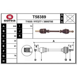 Hnací hriadeľ EAI T58389