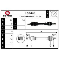 Hnací hriadeľ EAI T58433