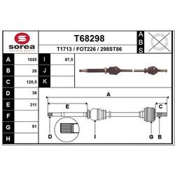 Hnací hriadeľ EAI T68298