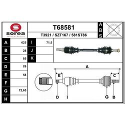 Hnací hriadeľ EAI T68581