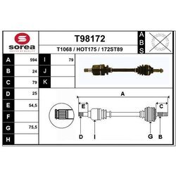 Hnací hriadeľ EAI T98172