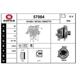 Alternátor EAI 57084