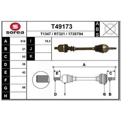 Hnací hriadeľ EAI T49173