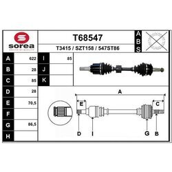 Hnací hriadeľ EAI T68547