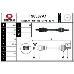 Hnací hriadeľ EAI T98387A1