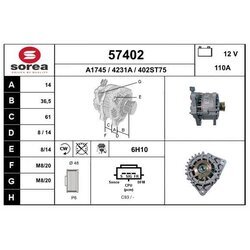 Alternátor EAI 57402