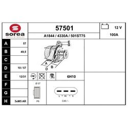 Alternátor EAI 57501