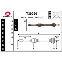 Hnací hriadeľ EAI T39090